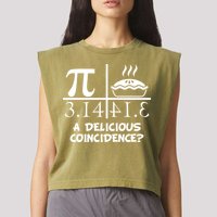 A Delicious Coincidence? Pi Day 3.14 Math Geek Garment-Dyed Women's Muscle Tee