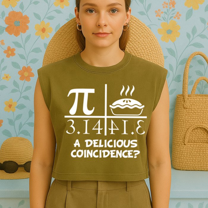 A Delicious Coincidence? Pi Day 3.14 Math Geek Garment-Dyed Women's Muscle Tee