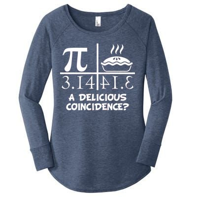 A Delicious Coincidence? Pi Day 3.14 Math Geek Women's Perfect Tri Tunic Long Sleeve Shirt