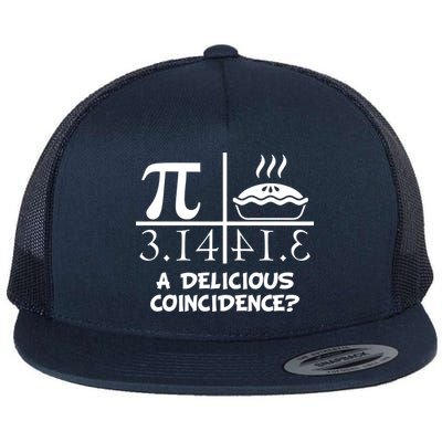 A Delicious Coincidence? Pi Day 3.14 Math Geek Flat Bill Trucker Hat