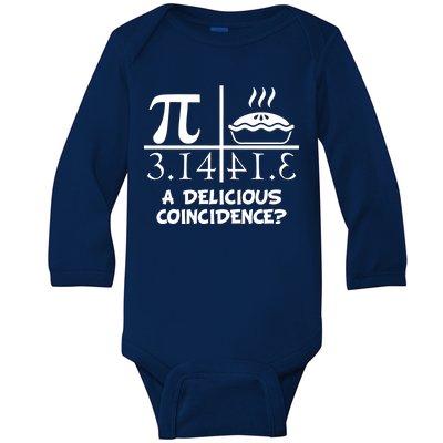 A Delicious Coincidence? Pi Day 3.14 Math Geek Baby Long Sleeve Bodysuit