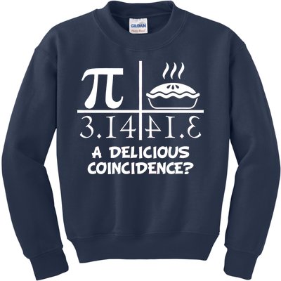 A Delicious Coincidence? Pi Day 3.14 Math Geek Kids Sweatshirt