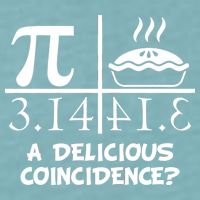 A Delicious Coincidence? Pi Day 3.14 Math Geek Sueded Cloud Jersey T-Shirt