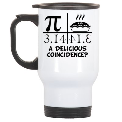 A Delicious Coincidence? Pi Day 3.14 Math Geek Stainless Steel Travel Mug