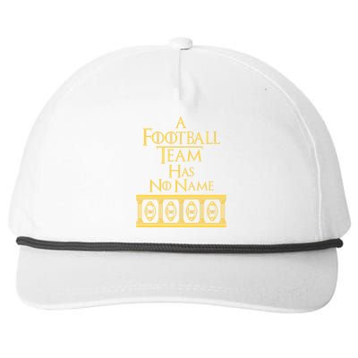 A Football Team Has No Name Washington Football Team Snapback Five-Panel Rope Hat