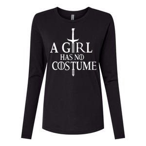 A Girl Has No Costume Womens Cotton Relaxed Long Sleeve T-Shirt