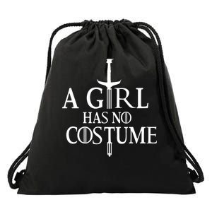 A Girl Has No Costume Drawstring Bag