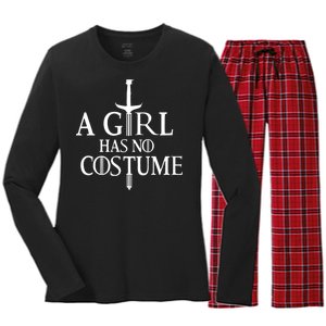 A Girl Has No Costume Women's Long Sleeve Flannel Pajama Set 