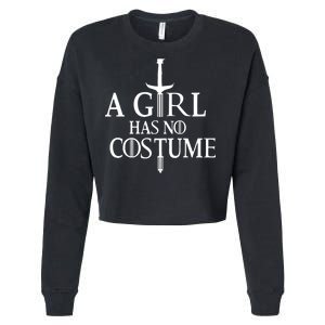 A Girl Has No Costume Cropped Pullover Crew