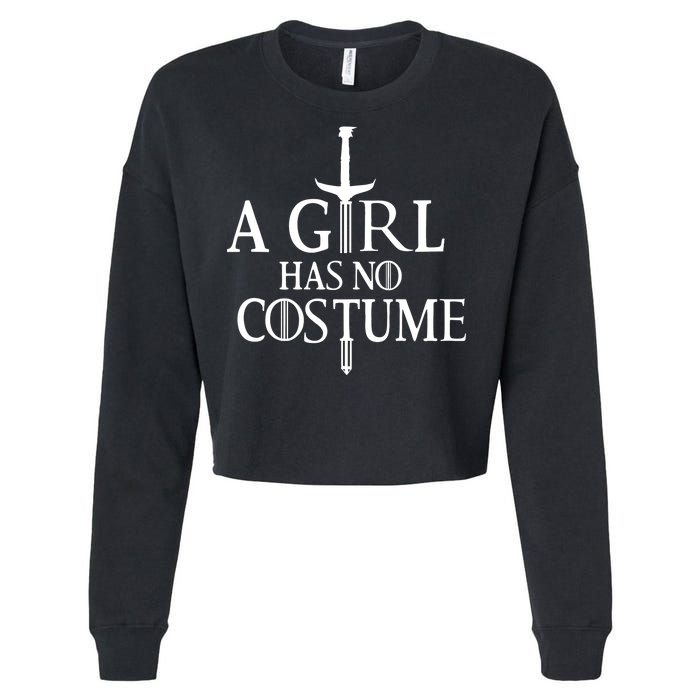 A Girl Has No Costume Cropped Pullover Crew