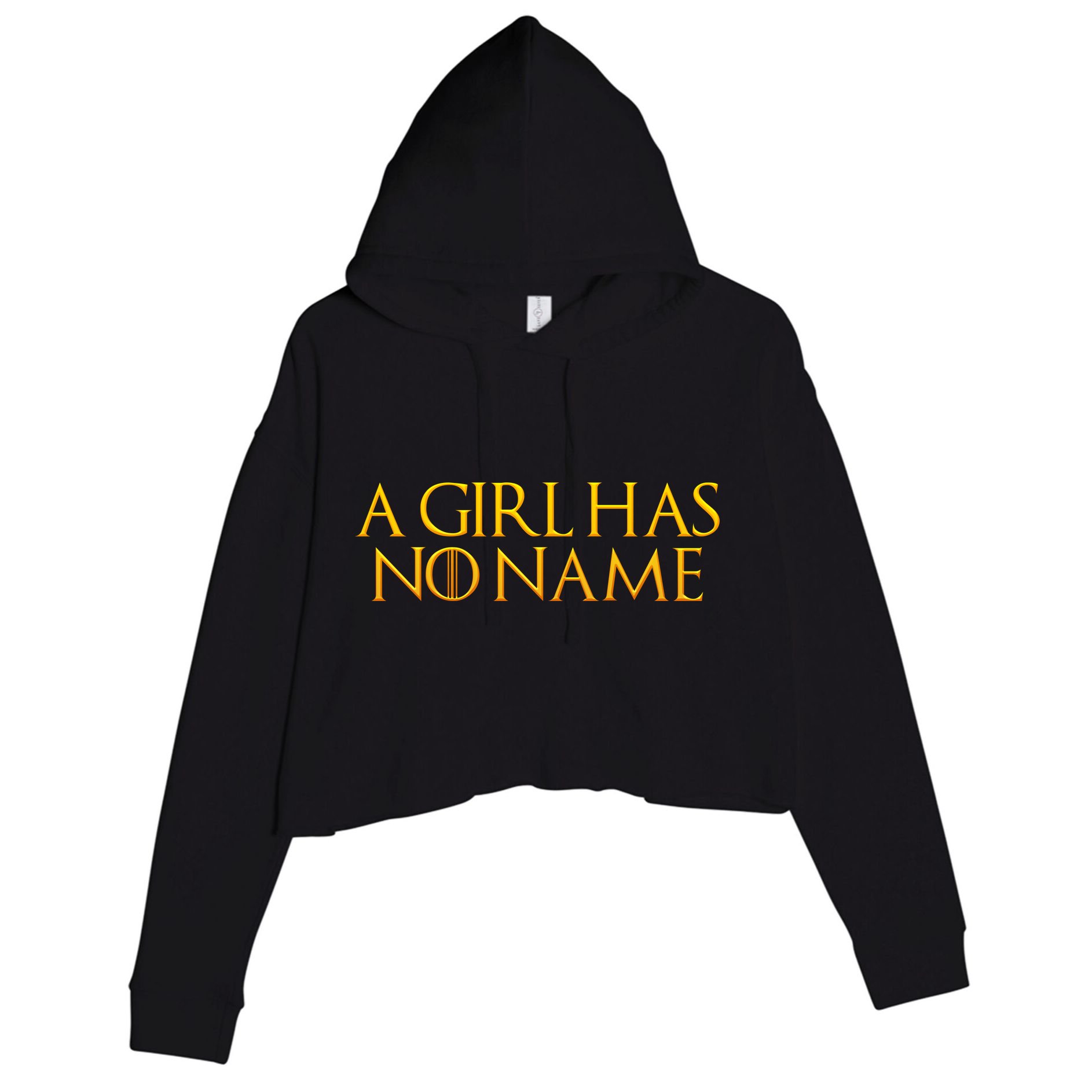 A Girl Has No Name Gold Limited Edition Crop Fleece Hoodie