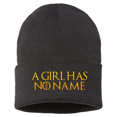 A Girl Has No Name Gold Limited Edition Sustainable Knit Beanie