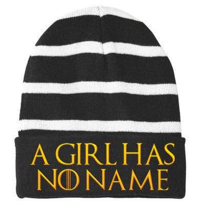 A Girl Has No Name Gold Limited Edition Striped Beanie with Solid Band