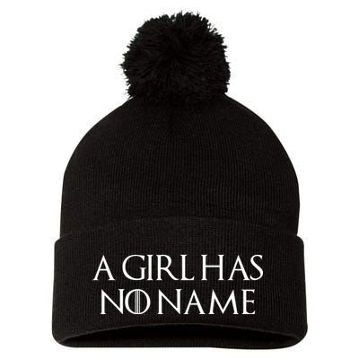 A Girl Has No Name Quote Pom Pom 12in Knit Beanie