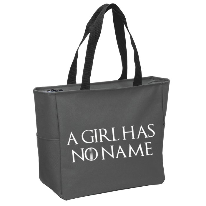 A Girl Has No Name Quote Zip Tote Bag