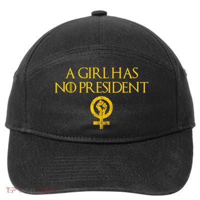A Girl Has No President Resist Anti Trump 7-Panel Snapback Hat