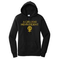 A Girl Has No President Resist Anti Trump Women's Pullover Hoodie