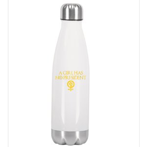 A Girl Has No President Resist Anti Trump Stainless Steel Insulated Water Bottle