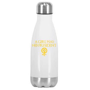 A Girl Has No President Resist Anti Trump Stainless Steel Insulated Water Bottle