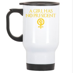 A Girl Has No President Resist Anti Trump Stainless Steel Travel Mug