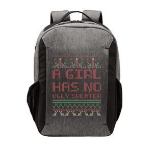 A Girl Has No Ugly Sweater Funny Christmas Vector Backpack