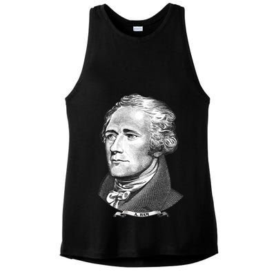 A Ham A Ham Big Face Portrait Ladies PosiCharge Tri-Blend Wicking Tank