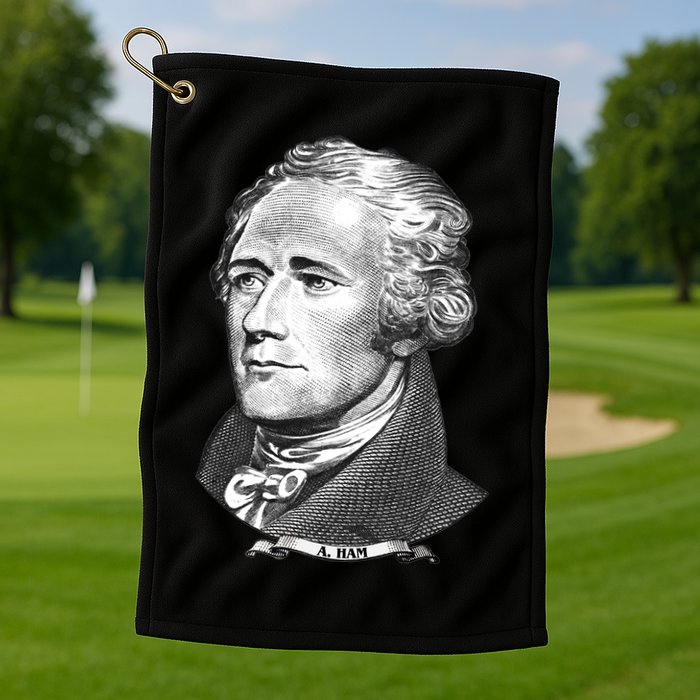 A Ham A Ham Big Face Portrait Golf Towel