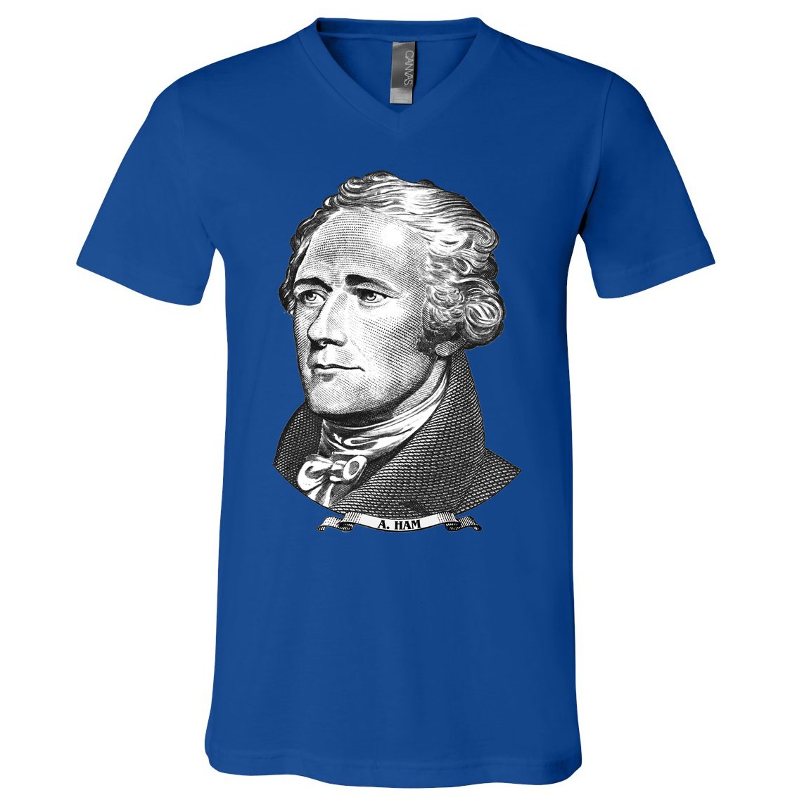 A Ham A Ham Big Face Portrait V-Neck T-Shirt