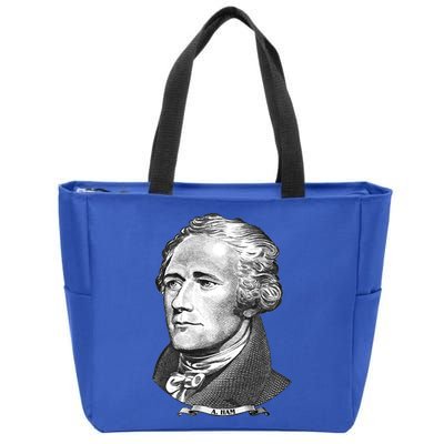 A Ham A Ham Big Face Portrait Zip Tote Bag
