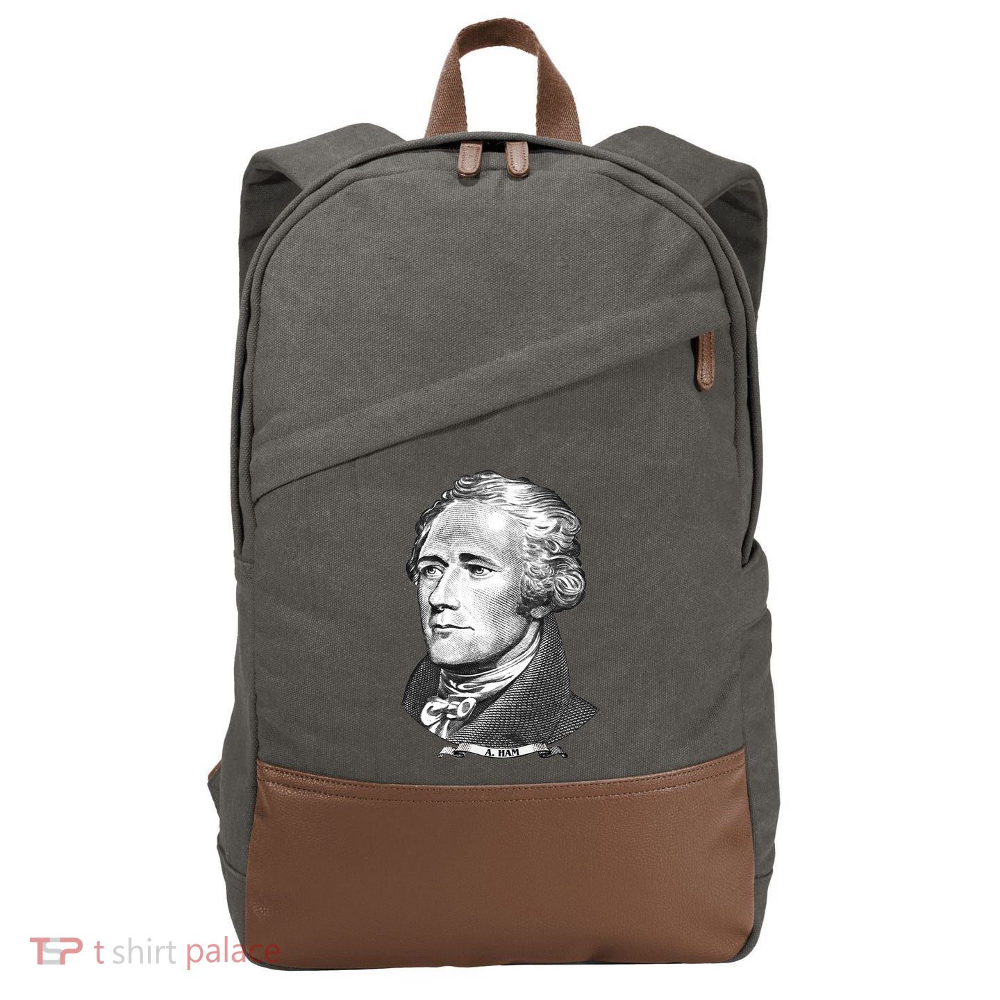A Ham A Ham Big Face Portrait Cotton Canvas Backpack