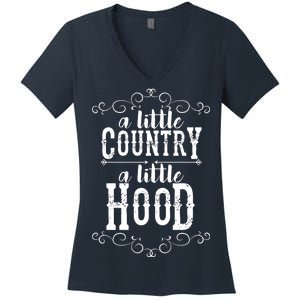 A Little Country A Little Hood Women's V-Neck T-Shirt