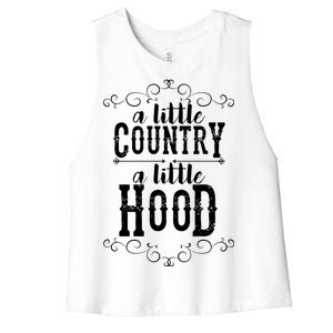 A Little Country A Little Hood Women's Racerback Cropped Tank