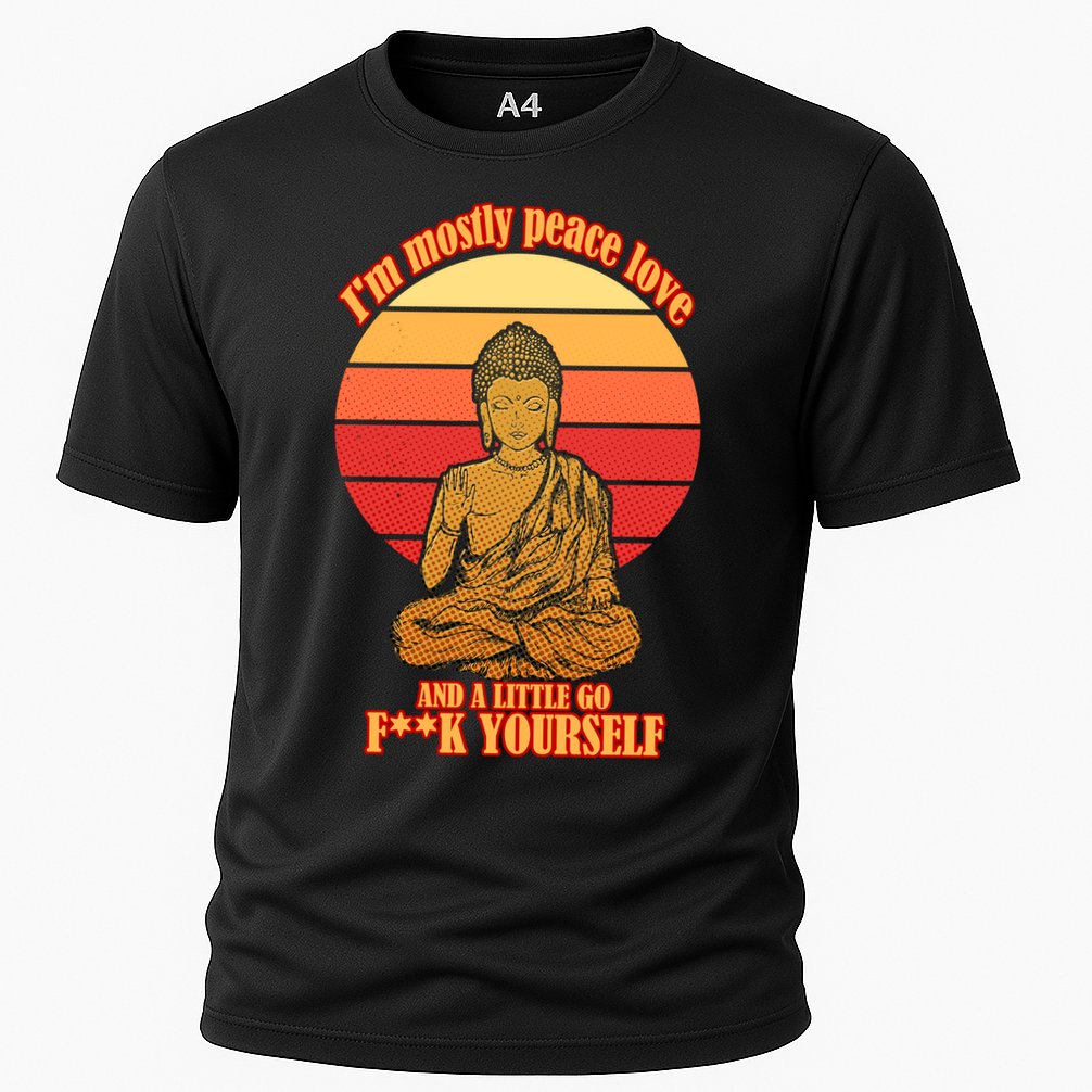 A little Go F**k Yourself Funny Buddha Performance Shirt