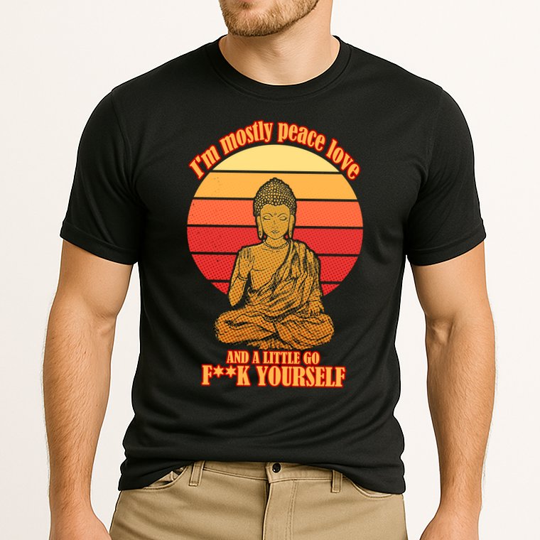 A little Go F**k Yourself Funny Buddha Performance Shirt