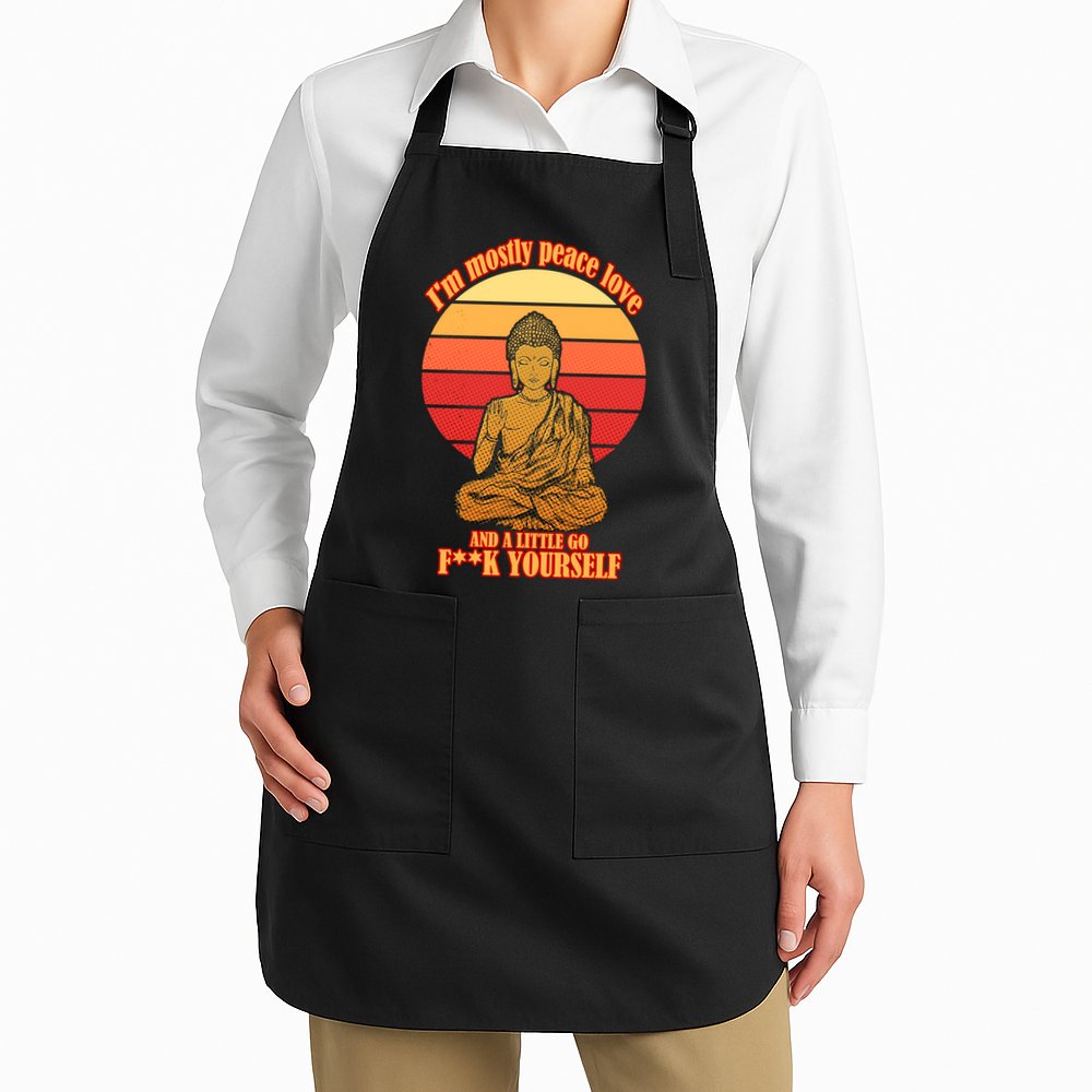 A little Go F**k Yourself Funny Buddha Apron