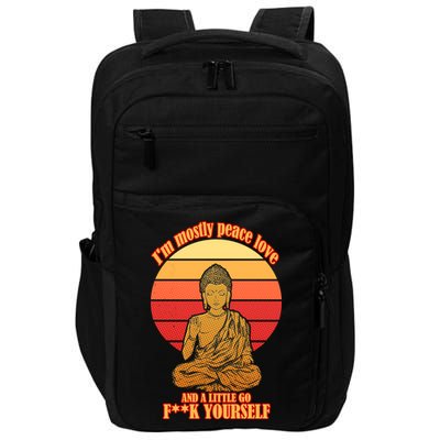 A little Go F**k Yourself Funny Buddha Impact Tech Backpack