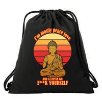 A little Go F**k Yourself Funny Buddha Drawstring Bag