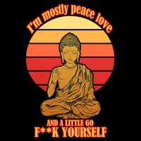 A little Go F**k Yourself Funny Buddha Flat Bill Trucker Hat
