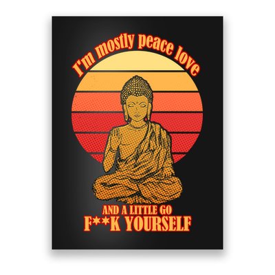 A little Go F**k Yourself Funny Buddha Poster