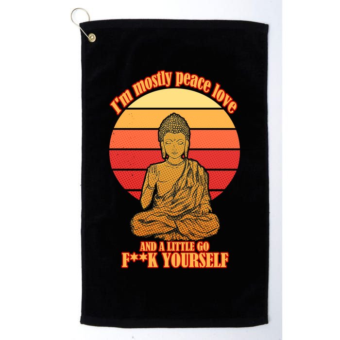 A little Go F**k Yourself Funny Buddha Golf Towel