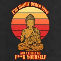 A little Go F**k Yourself Funny Buddha Golf Towel