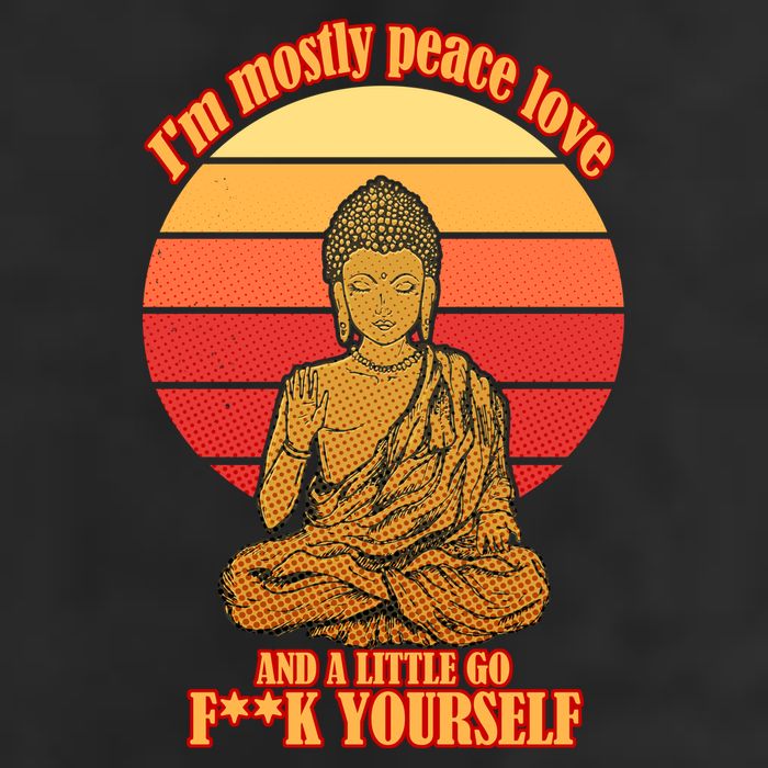 A little Go F**k Yourself Funny Buddha Golf Towel