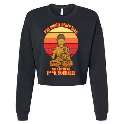 A little Go F**k Yourself Funny Buddha Cropped Pullover Crew