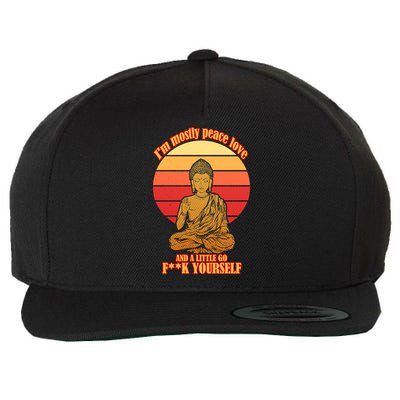 A little Go F**k Yourself Funny Buddha Wool Snapback Cap