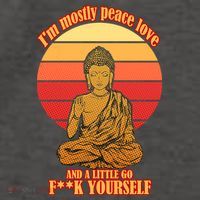 A little Go F**k Yourself Funny Buddha Vector Backpack
