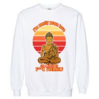 A little Go F**k Yourself Funny Buddha Garment-Dyed Sweatshirt