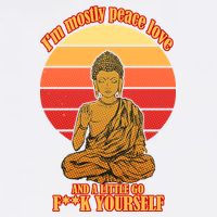 A little Go F**k Yourself Funny Buddha Garment-Dyed Sweatshirt