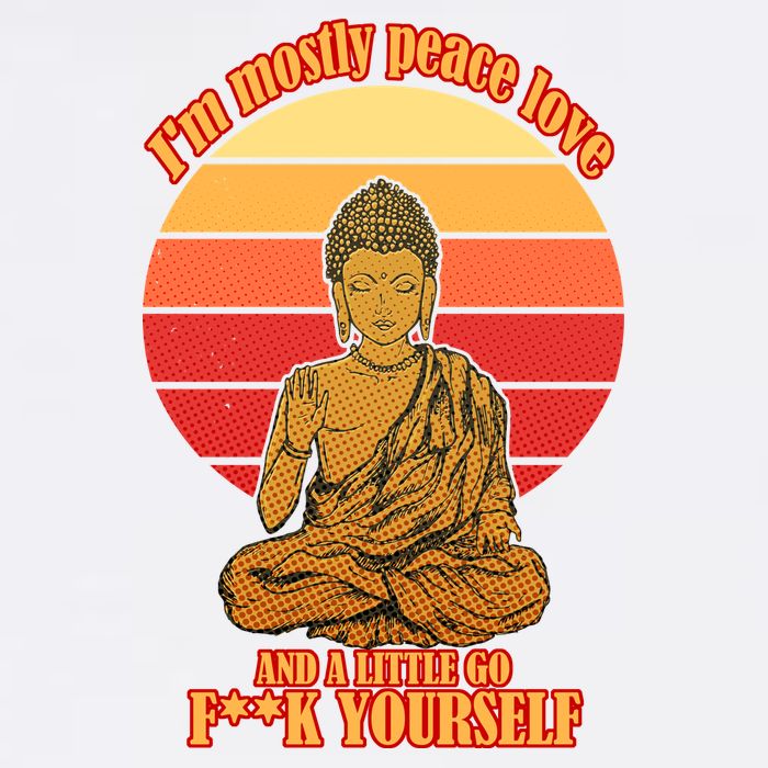 A little Go F**k Yourself Funny Buddha Garment-Dyed Sweatshirt