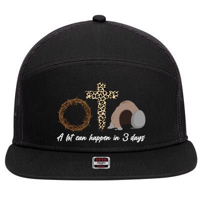 A Lot Can Happen in 3 Day Celebrating Easter 7 Panel Mesh Trucker Snapback Hat