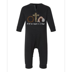 A Lot Can Happen in 3 Day Celebrating Easter Infant Fleece One Piece